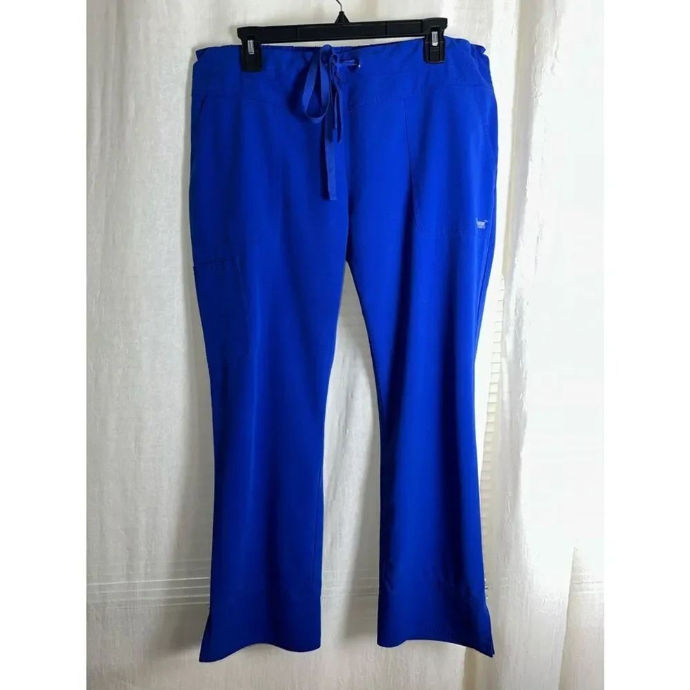 Grey’s Anatomy L Signature by Barco Royal Blue Cargo Scrub Drawstring Pants